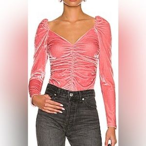 MINKPINK - Blush Color Ruched Top - Size Small